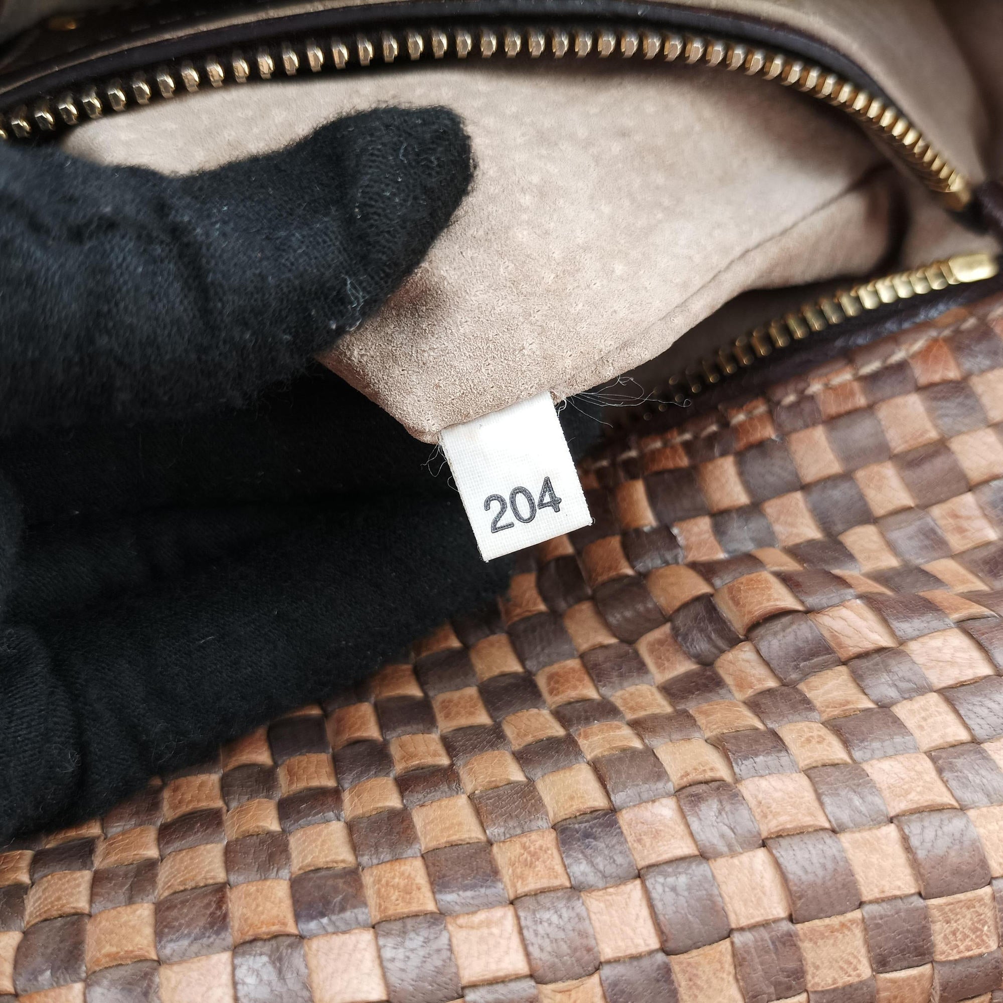 Pre-owned Prada Madras Brown leather  shoulderbag | stylenewstar