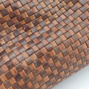 Pre-owned Prada Madras Brown leather  shoulderbag | stylenewstar