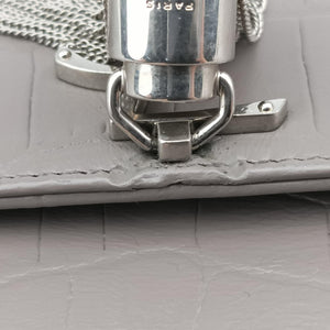 Pre-owned Yves Saint Laurent KATE Grey Leather 354119 shoulderbag | stylenewstar