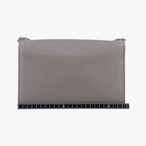 Pre-owned Yves Saint Laurent KATE Grey Leather 354119 shoulderbag | stylenewstar