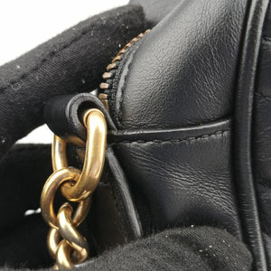 Pre-owned Gucci GG Marmont Black Leather 447632 shoulderbag | stylenewstar