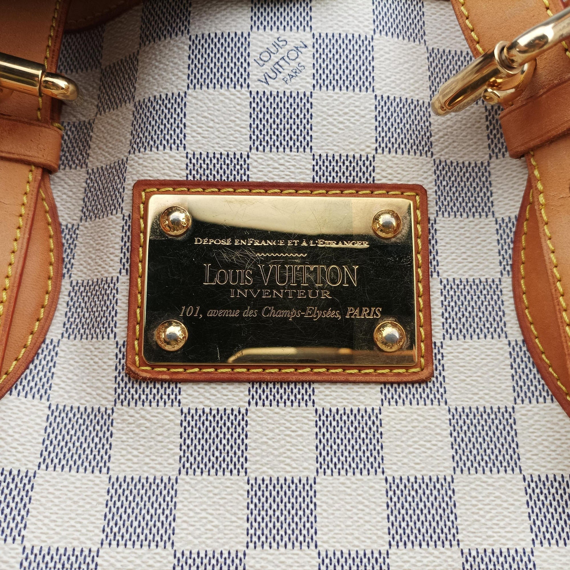 Pre-owned Louis Vuitton HAMPSTEAD MM AZUR Damier Canvas N51206 handbag | stylenewstar