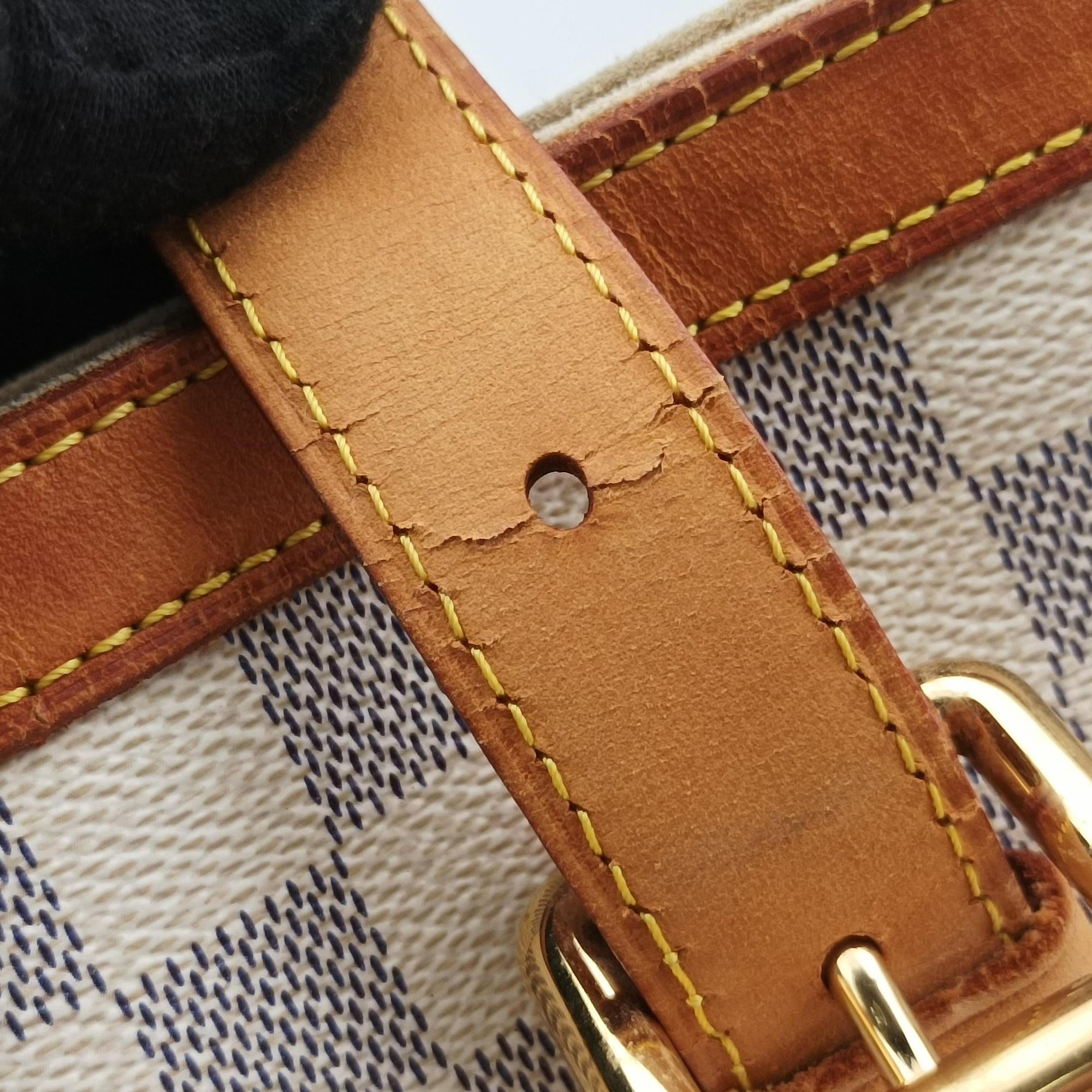 Pre-owned Louis Vuitton HAMPSTEAD MM AZUR Damier Canvas N51206 handbag | stylenewstar
