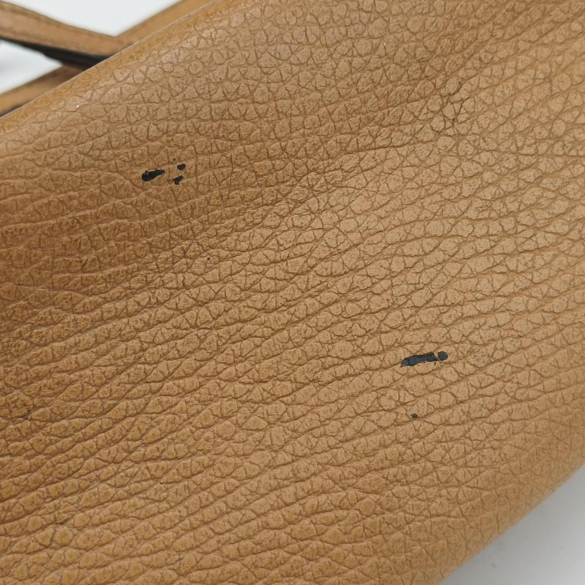 Pre-owned Gucci Microguccissima dome Beige Leather 341504 handbag | stylenewstar