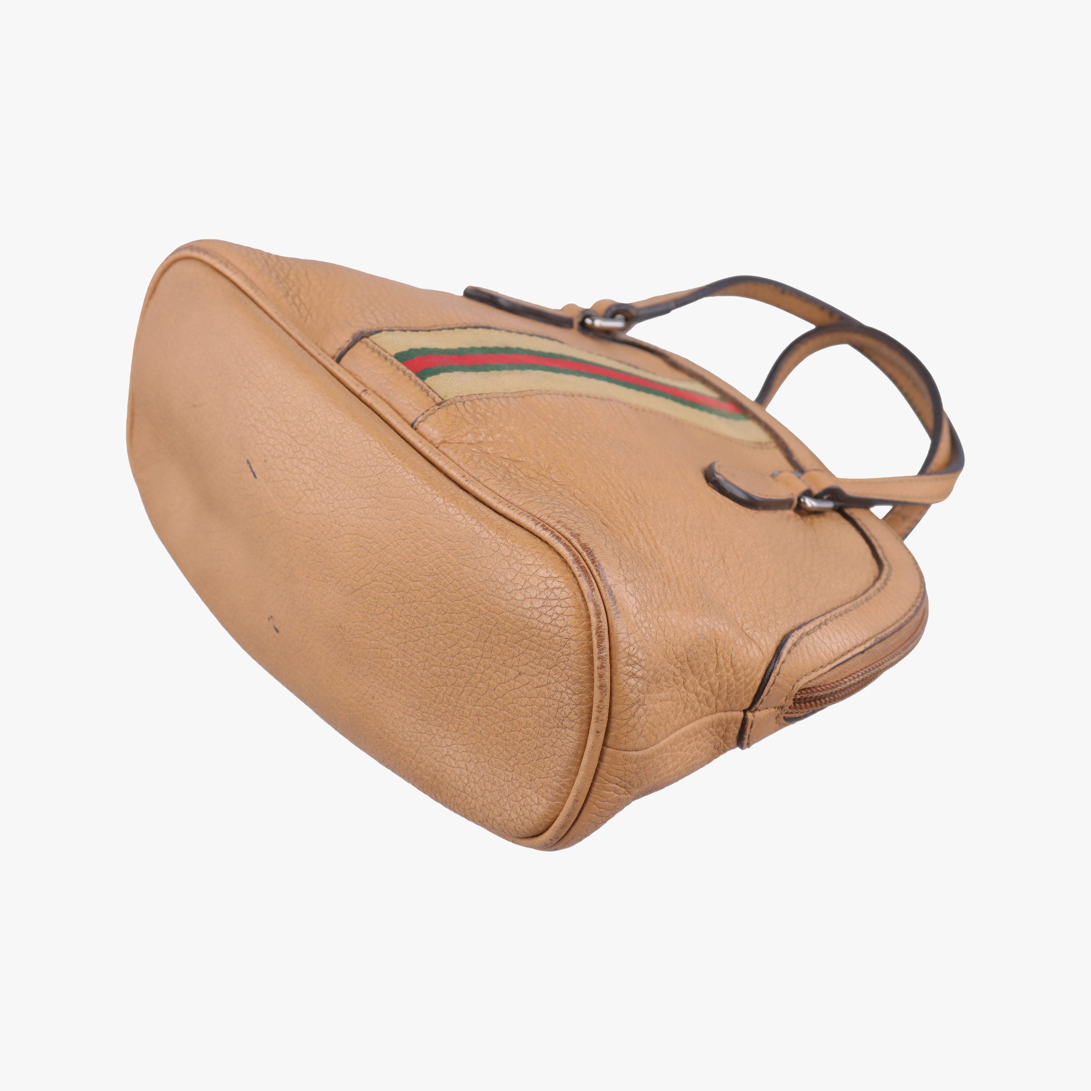 Pre-owned Gucci Microguccissima dome Beige Leather 341504 handbag | stylenewstar