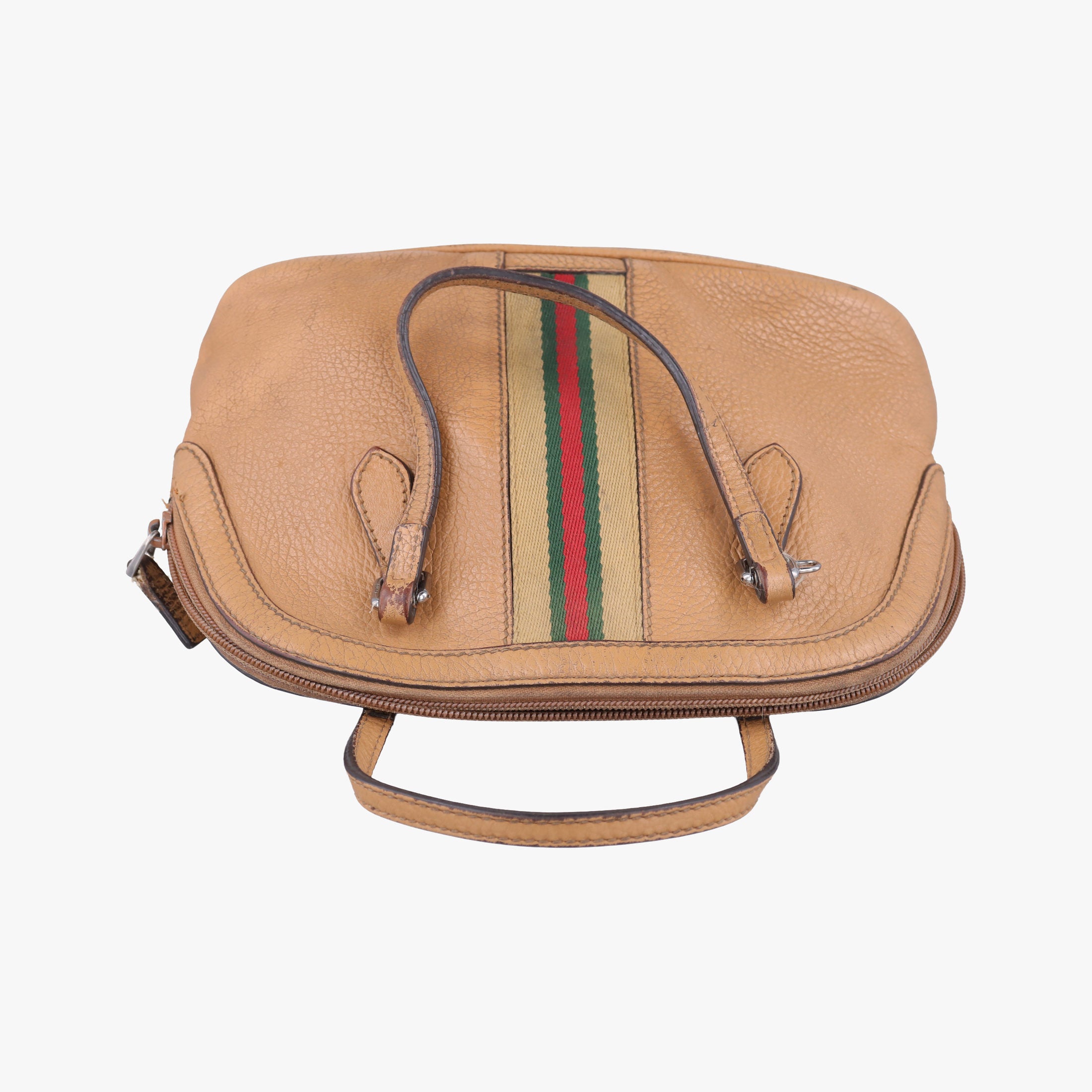 Pre-owned Gucci Microguccissima dome Beige Leather 341504 handbag | stylenewstar