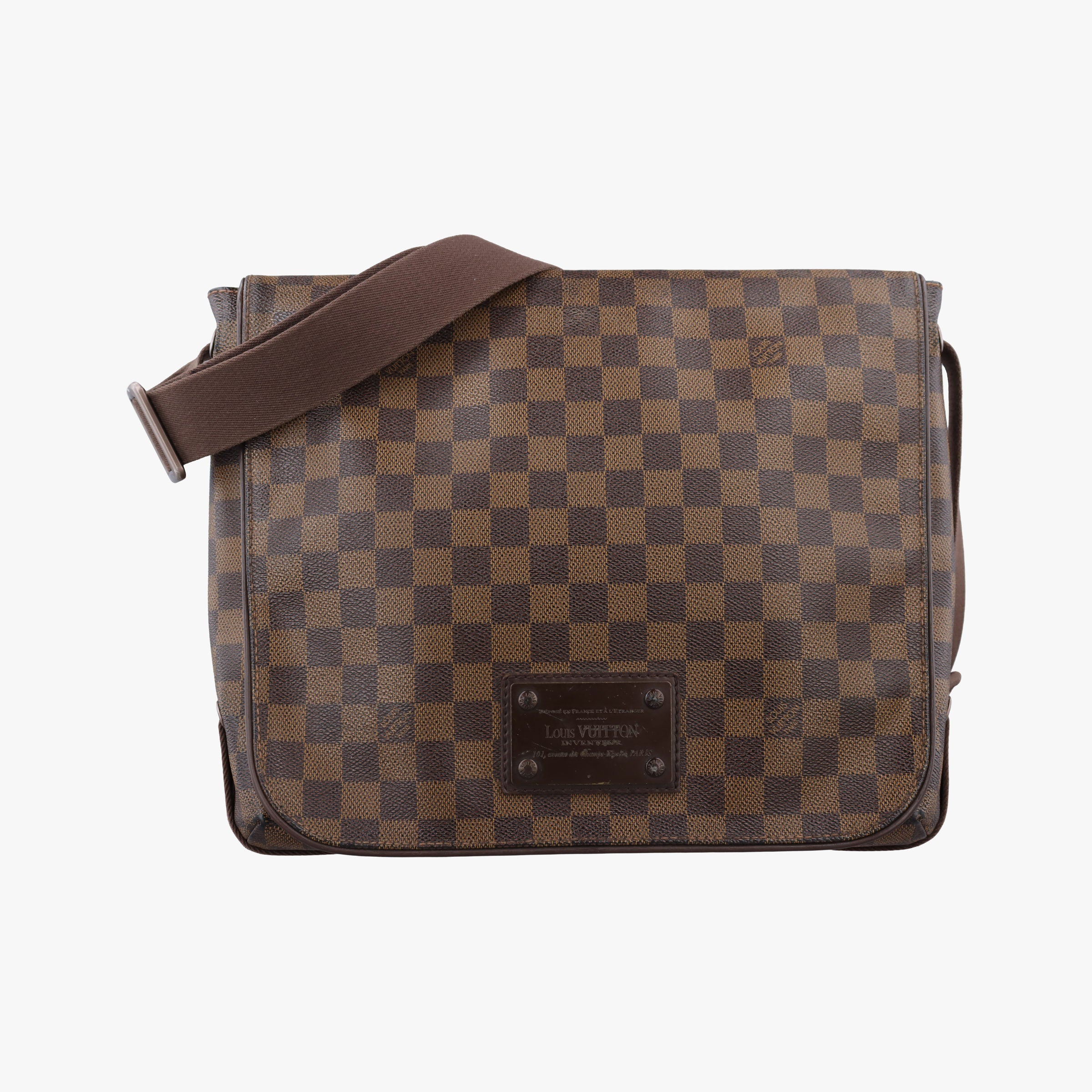 Pre-owned Louis Vuitton BROOKLYN MM EBENE Damier Canvas N51211 shoulderbag | stylenewstar