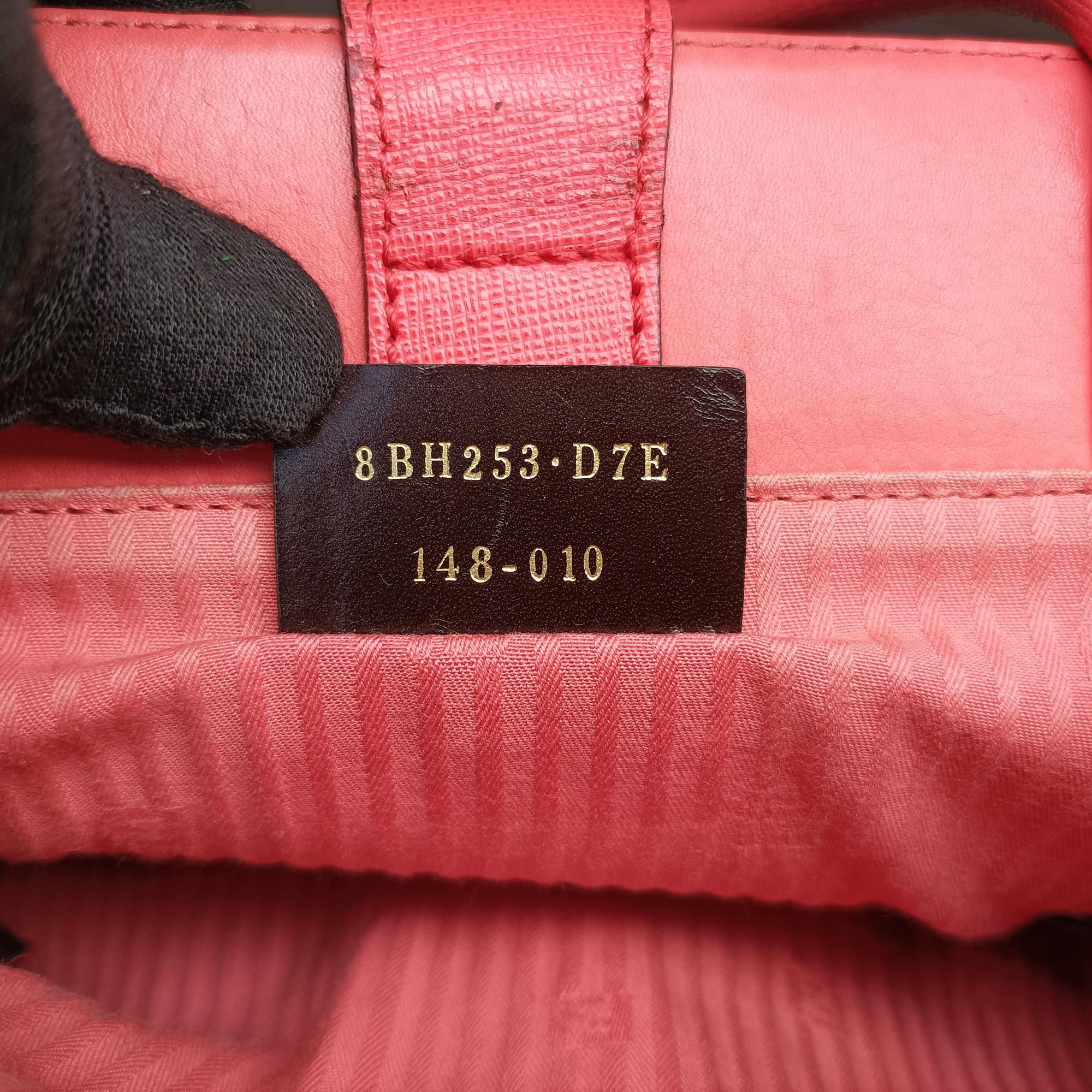 Pre-owned Fendi Petite 2 JOURS pink Leather 8BH253 shoulderbag | stylenewstar