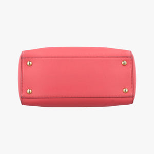 Pre-owned Fendi Petite 2 JOURS pink Leather 8BH253 shoulderbag | stylenewstar