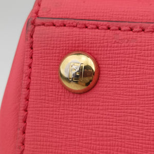 Pre-owned Fendi Petite 2 JOURS pink Leather 8BH253 shoulderbag | stylenewstar