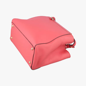 Pre-owned Fendi Petite 2 JOURS pink Leather 8BH253 shoulderbag | stylenewstar