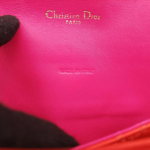 Pre-owned Christian Dior Miss Dior CANNAGE New Lock Pink lambskin  shoulderbag | stylenewstar