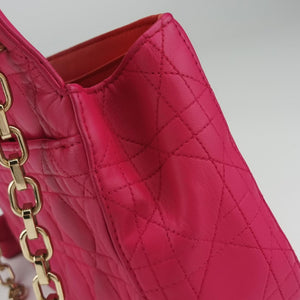Pre-owned Christian Dior Miss Dior CANNAGE New Lock Pink lambskin  shoulderbag | stylenewstar