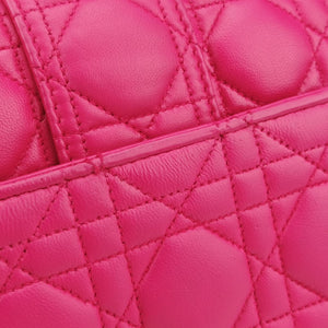 Pre-owned Christian Dior Miss Dior CANNAGE New Lock Pink lambskin  shoulderbag | stylenewstar