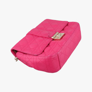 Pre-owned Christian Dior Miss Dior CANNAGE New Lock Pink lambskin  shoulderbag | stylenewstar