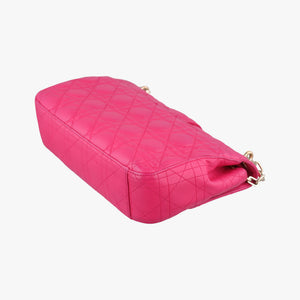 Pre-owned Christian Dior Miss Dior CANNAGE New Lock Pink lambskin  shoulderbag | stylenewstar