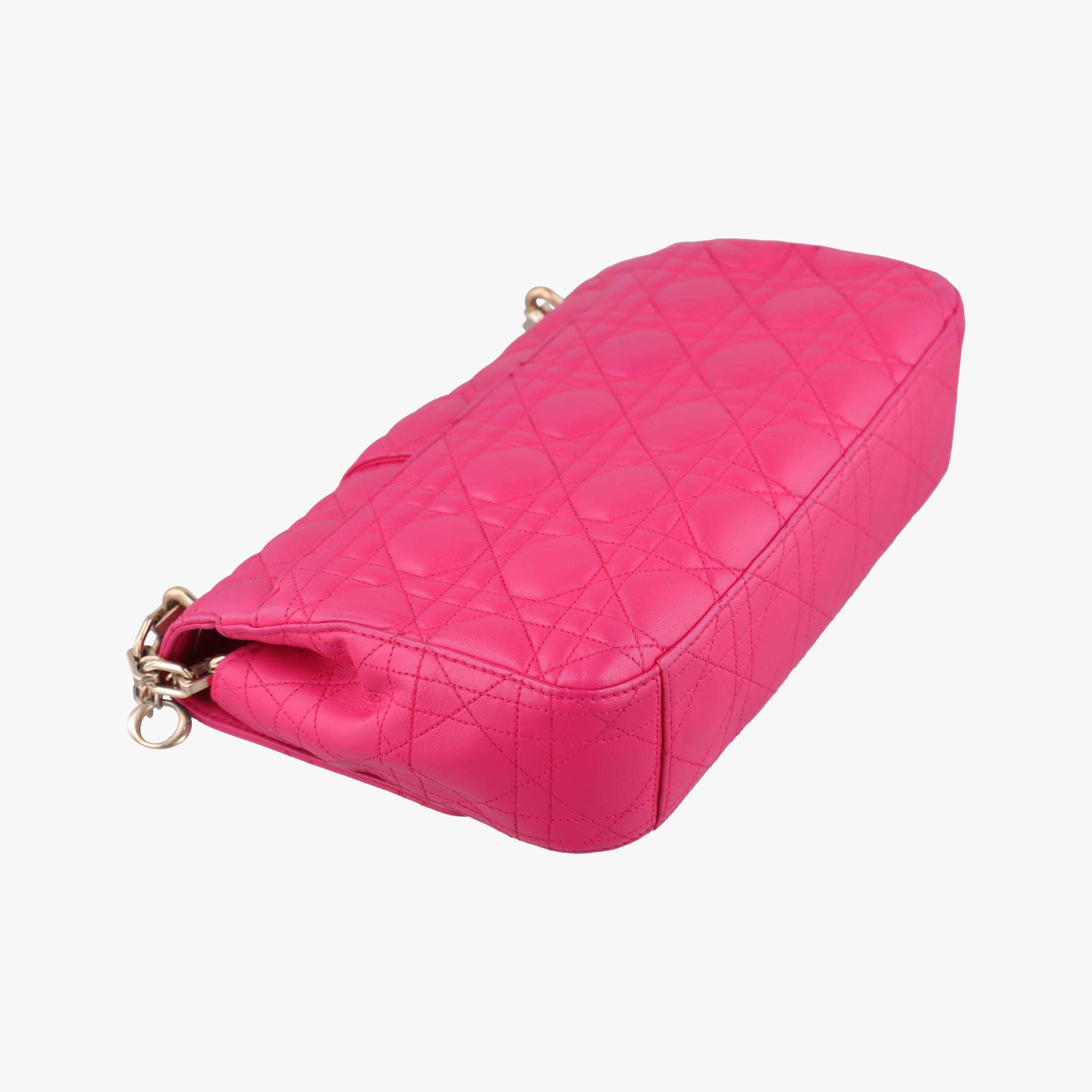 Pre-owned Christian Dior Miss Dior CANNAGE New Lock Pink lambskin  shoulderbag | stylenewstar