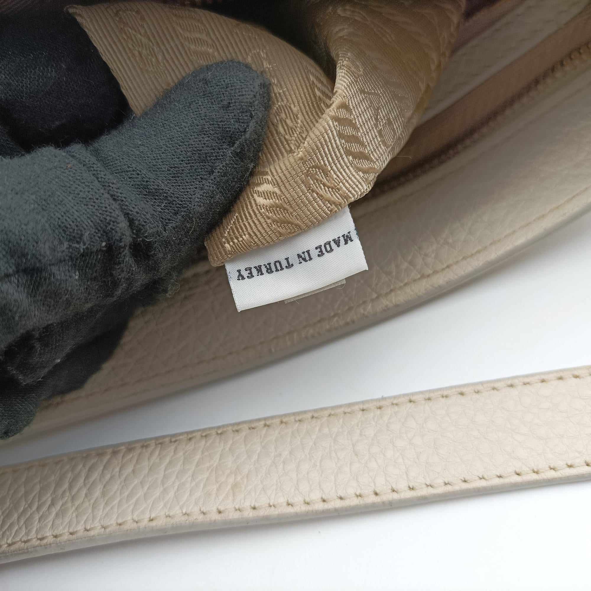 Pre-owned Prada Canapa logo jacquard Navy × white Canvas × leather BT867A shoulderbag | stylenewstar