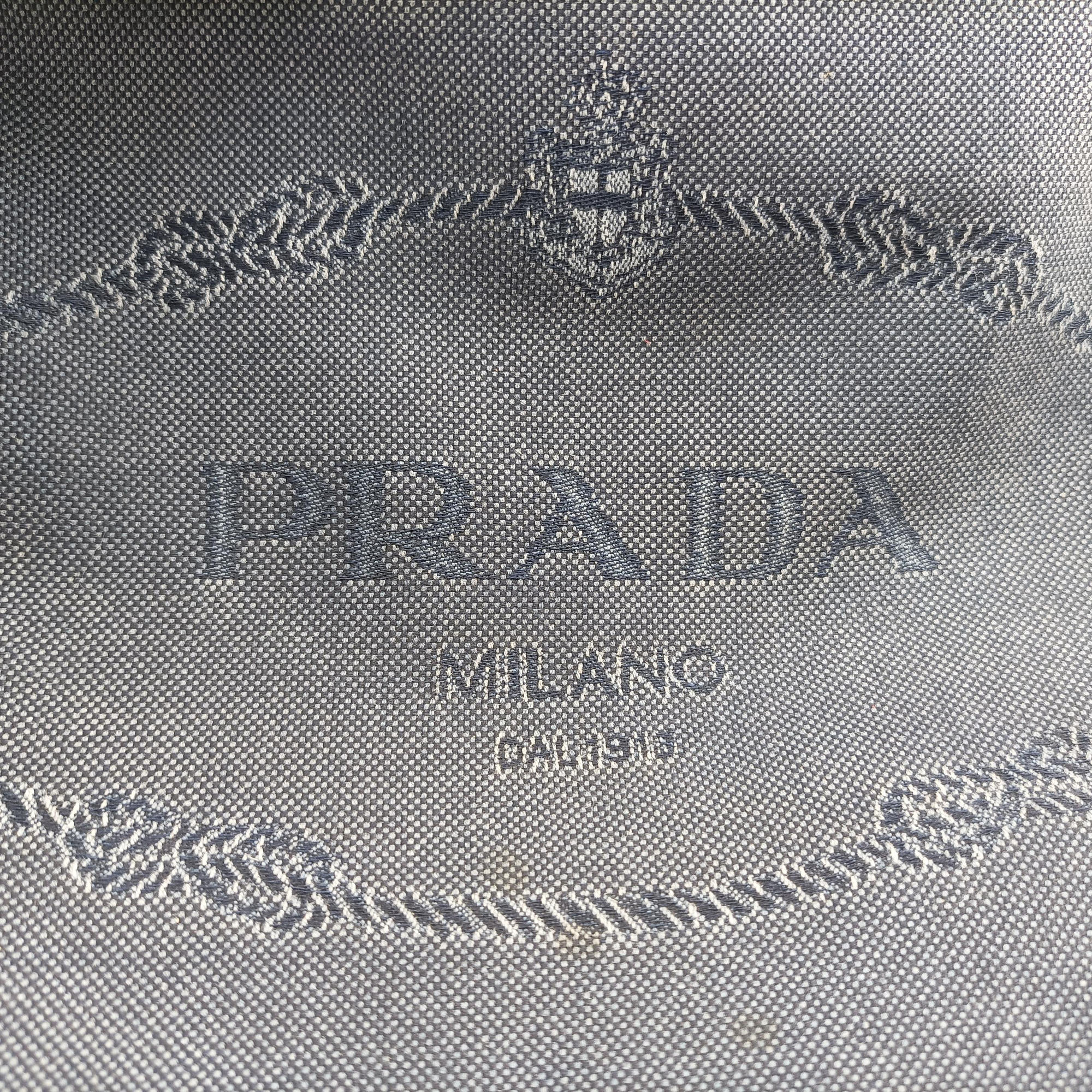 Pre-owned Prada Canapa logo jacquard Navy × white Canvas × leather BT867A shoulderbag | stylenewstar