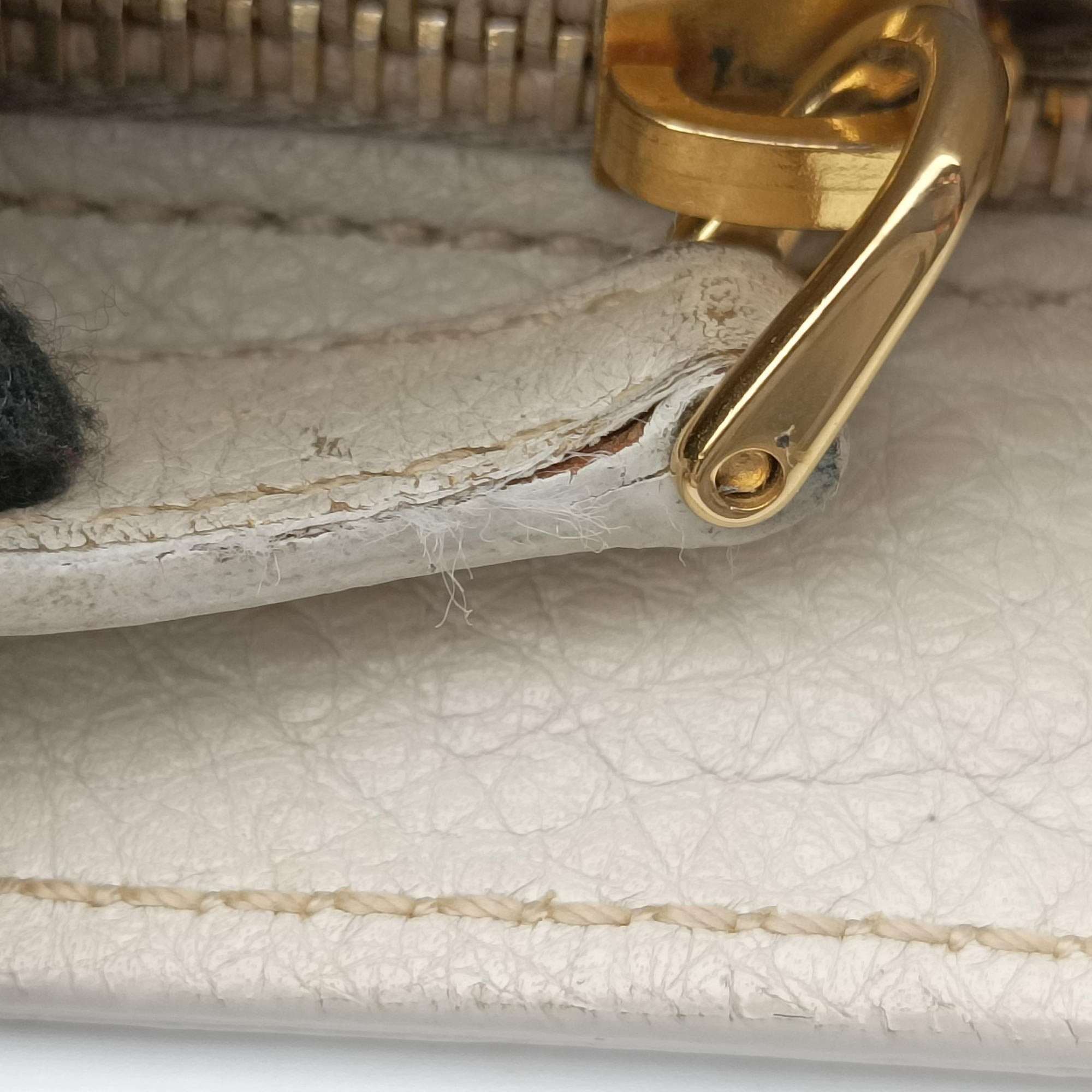 Pre-owned Prada Canapa logo jacquard Navy × white Canvas × leather BT867A shoulderbag | stylenewstar