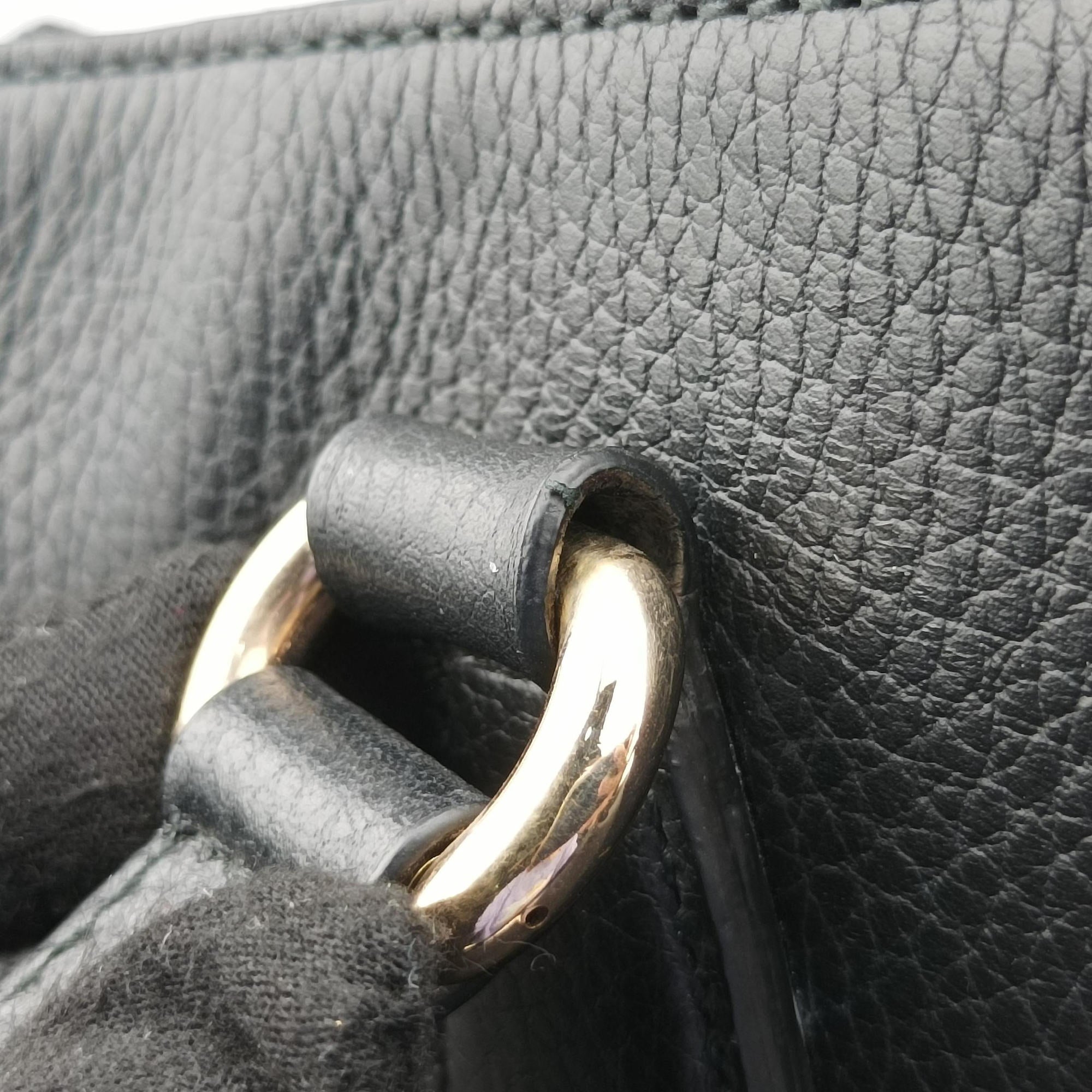 Secondhand Gucci Bamboo Tassel Tote Black Leather 449642 handbag | stylenewstar