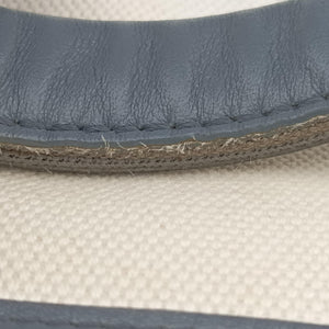 Pre-owned Balenciaga Navy Cabas XS Ivory × Gray Canvas x Leather  handbag | stylenewstar