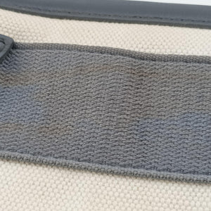 Pre-owned Balenciaga Navy Cabas XS Ivory × Gray Canvas x Leather  handbag | stylenewstar