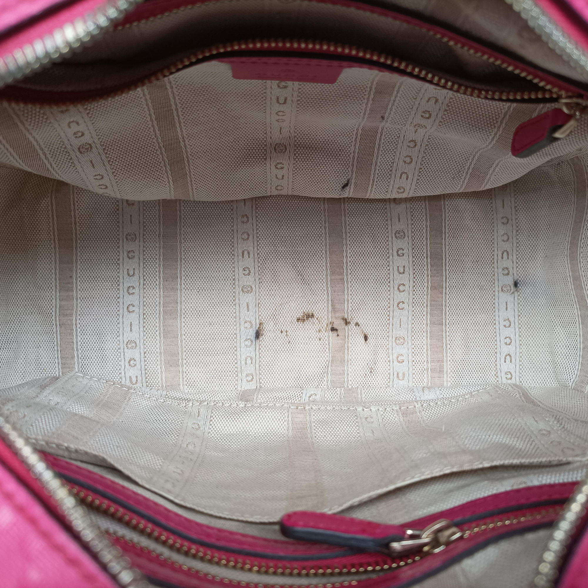 Secondhand Gucci Bright Diamante Rose Leather 354224 shoulderbag | stylenewstar