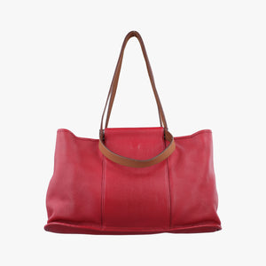 Pre-owned Hermes Cabag Elan Red Togo leather  handbag | stylenewstar