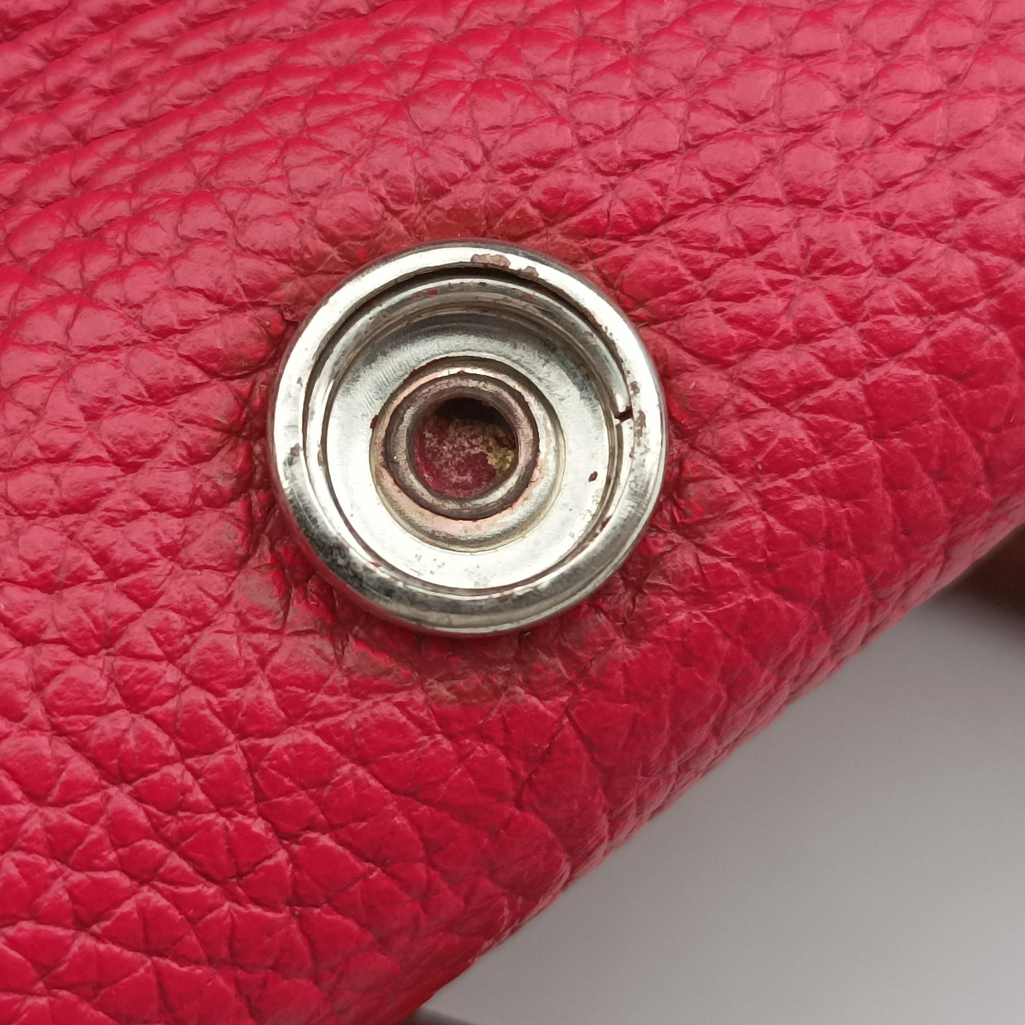 Pre-owned Hermes Cabag Elan Red Togo leather  handbag | stylenewstar