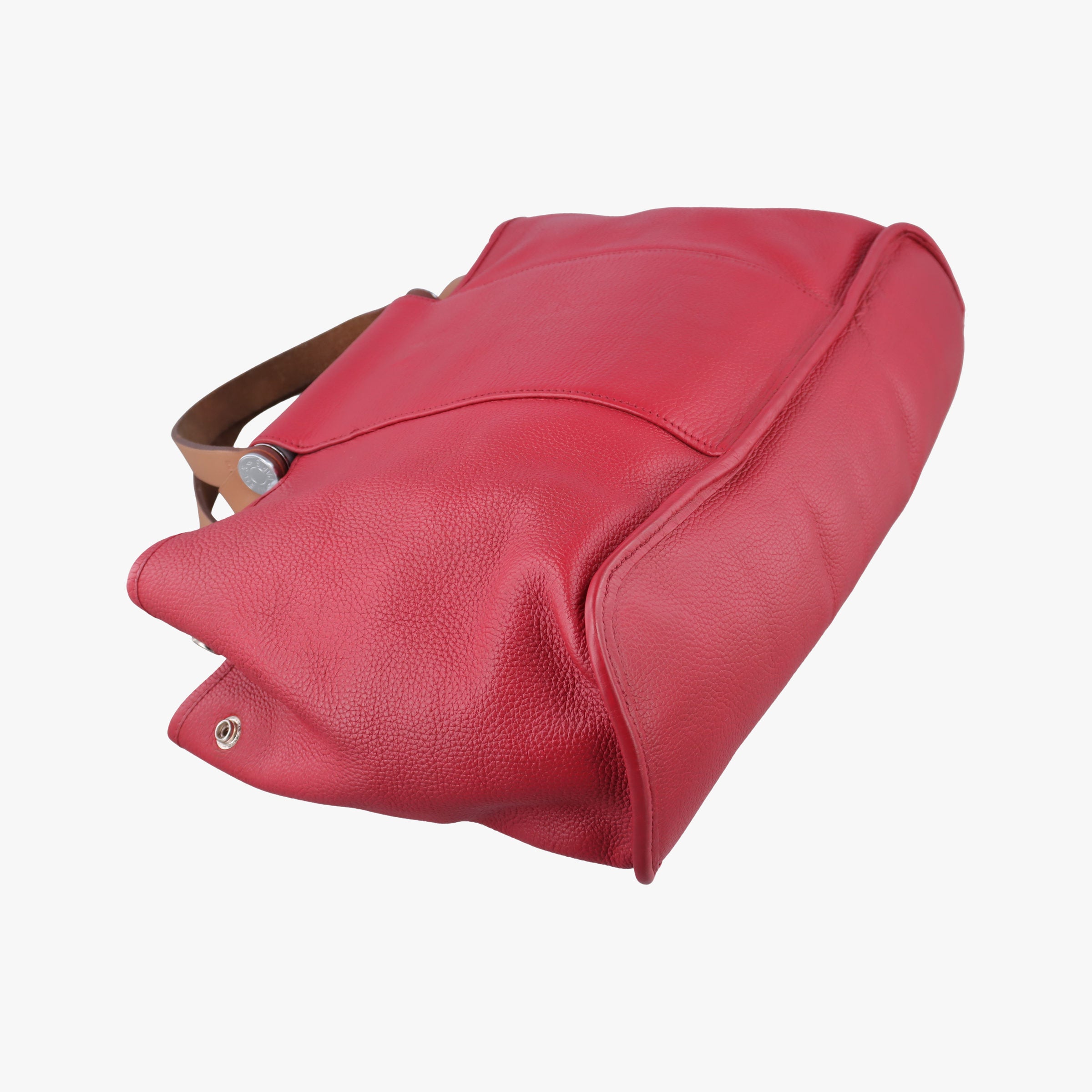 Pre-owned Hermes Cabag Elan Red Togo leather  handbag | stylenewstar