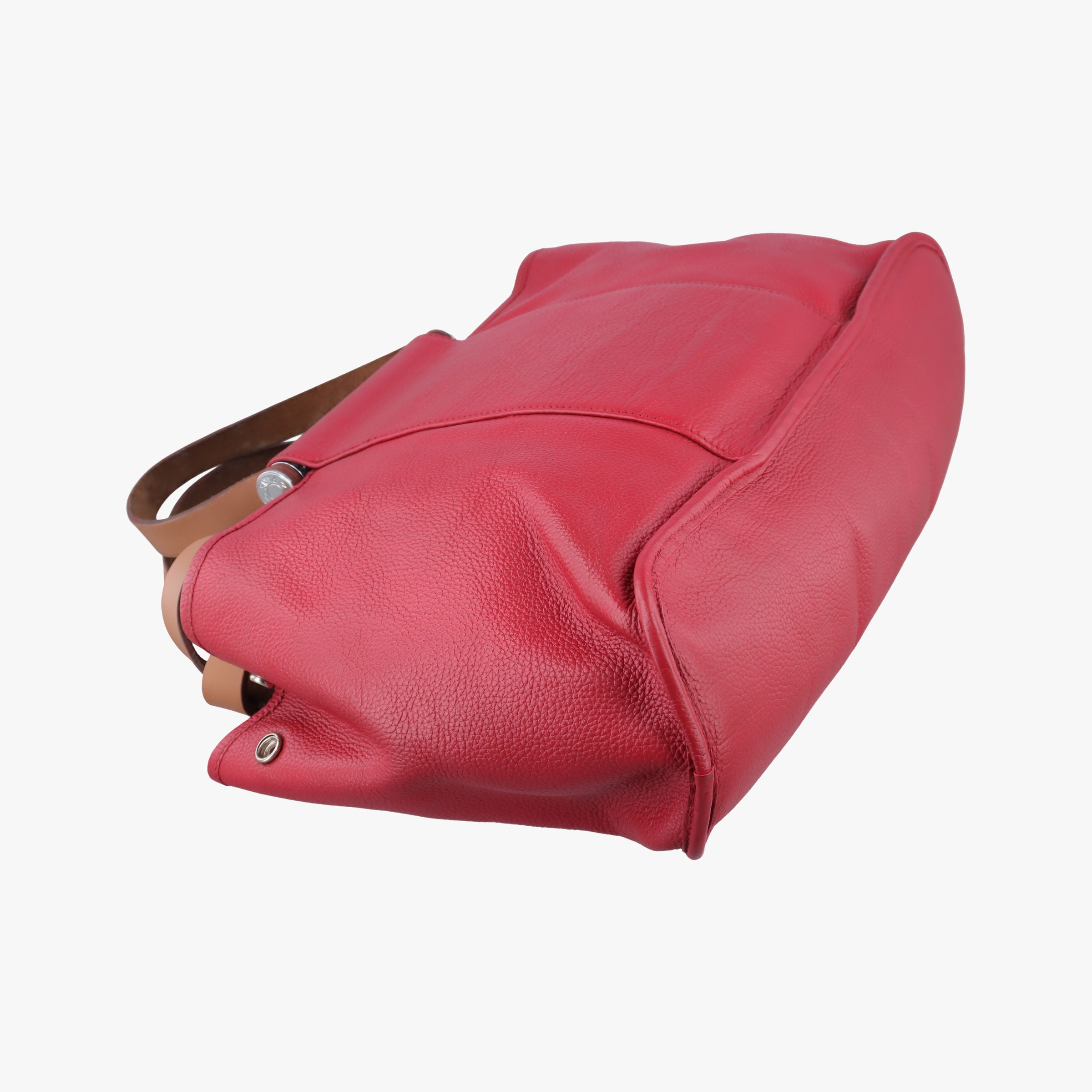 Pre-owned Hermes Cabag Elan Red Togo leather  handbag | stylenewstar