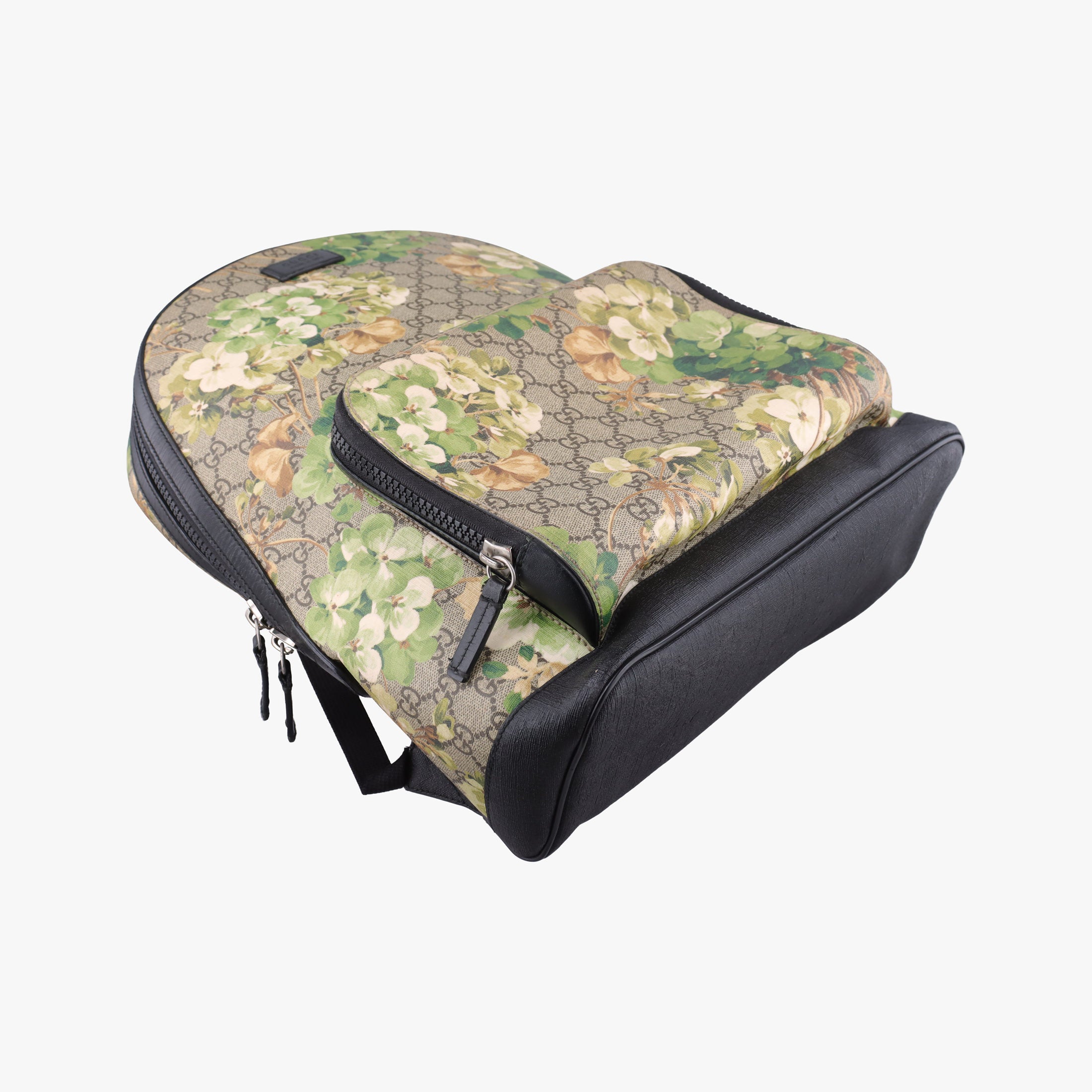Vintage Gucci GG Blooms Brown PVC coated canvas×Leather 406370 backpack/rucksack | stylenewstar
