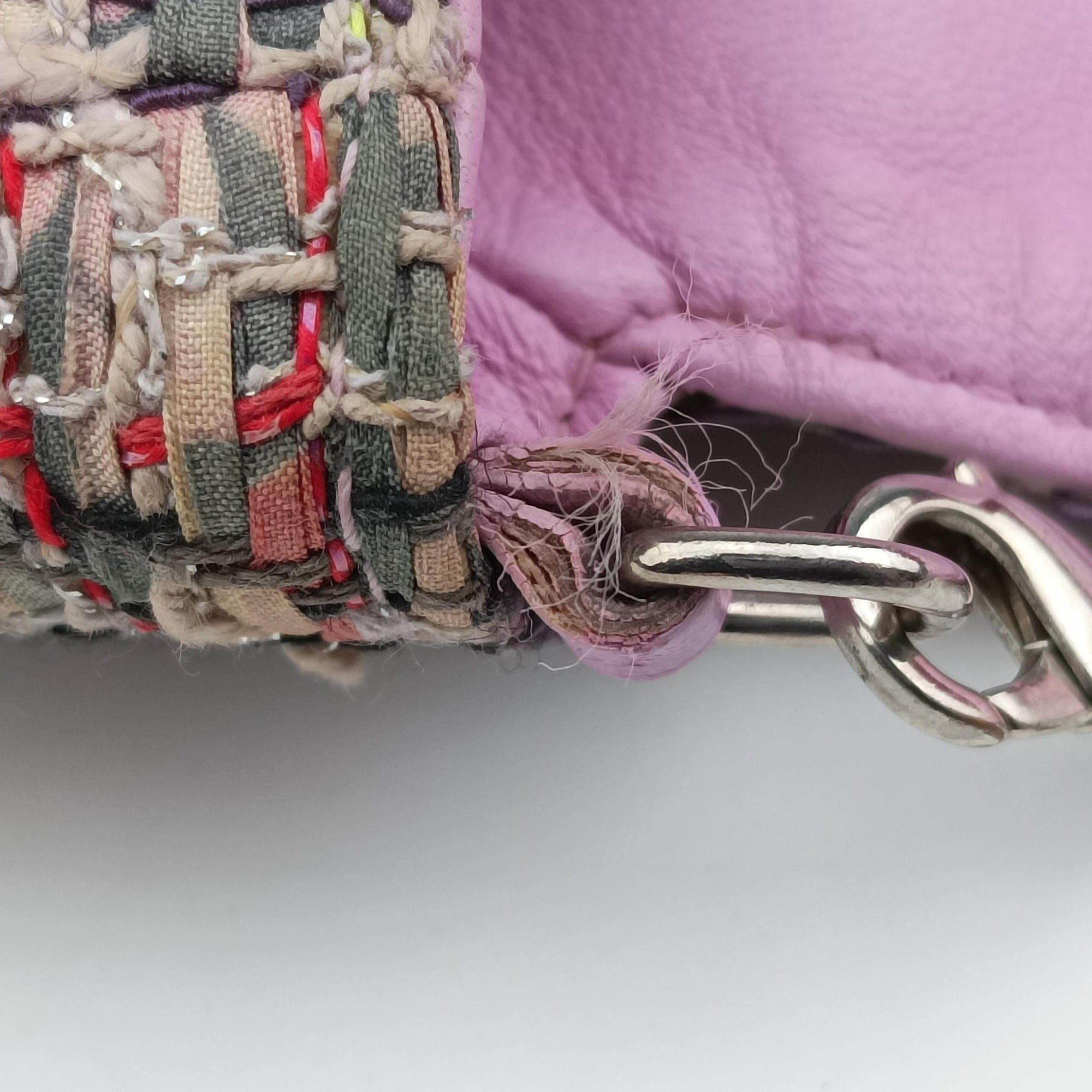 Pre-owned Christian Dior Miss Dior Multicolour Tweed × Leather  shoulderbag | stylenewstar