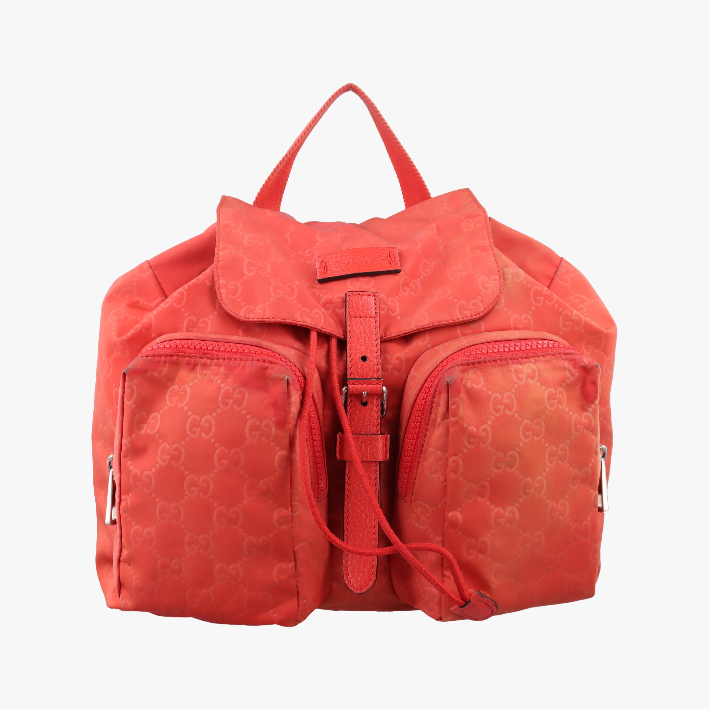 Vintage Gucci GG Monogram Orange nylon 406361 backpack/rucksack | stylenewstar