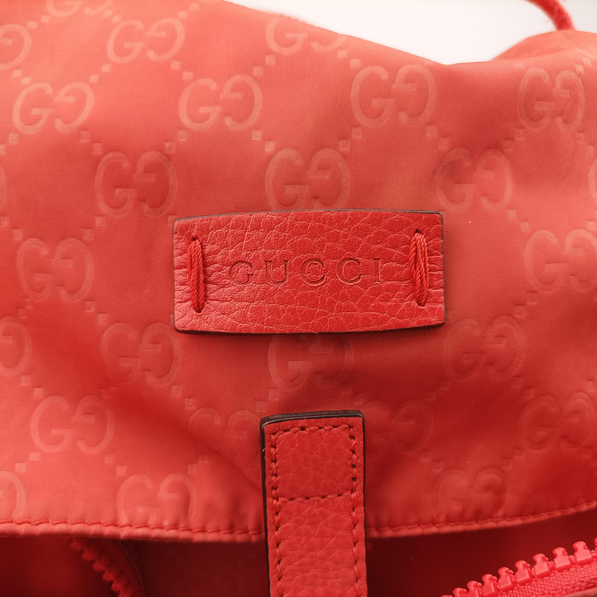 Vintage Gucci GG Monogram Orange nylon 406361 backpack/rucksack | stylenewstar