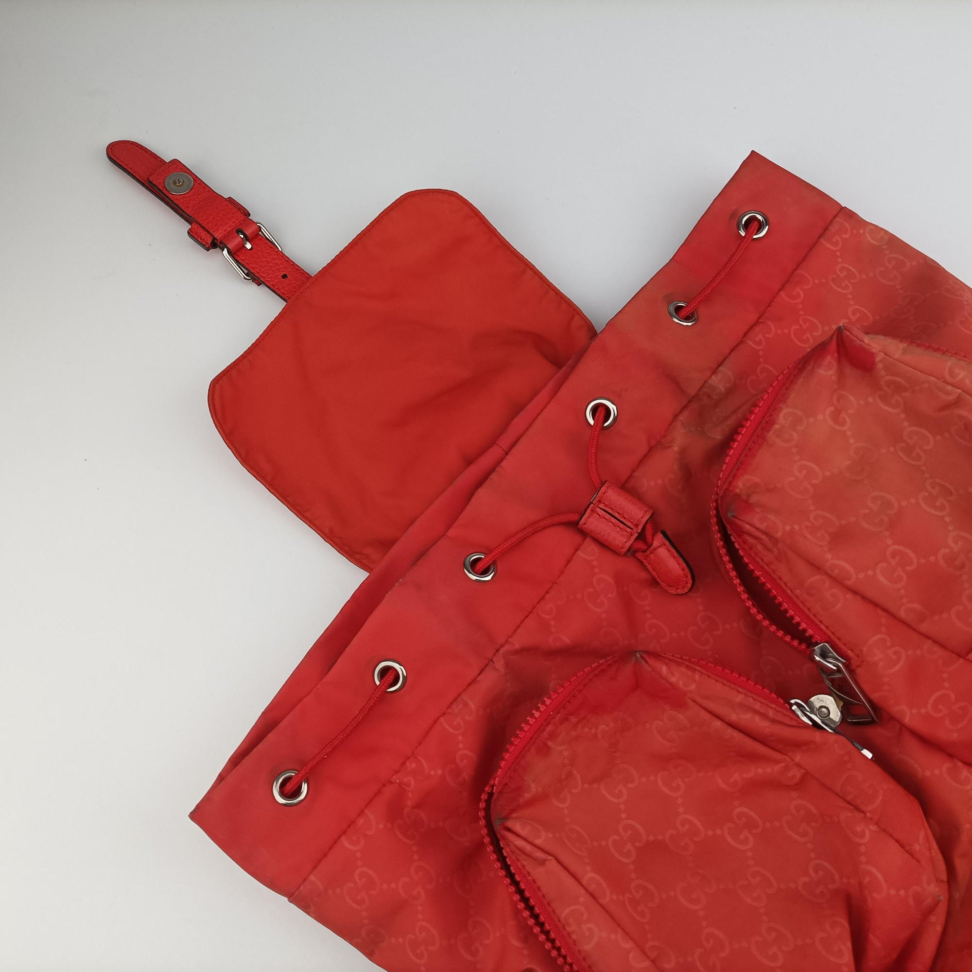 Vintage Gucci GG Monogram Orange nylon 406361 backpack/rucksack | stylenewstar
