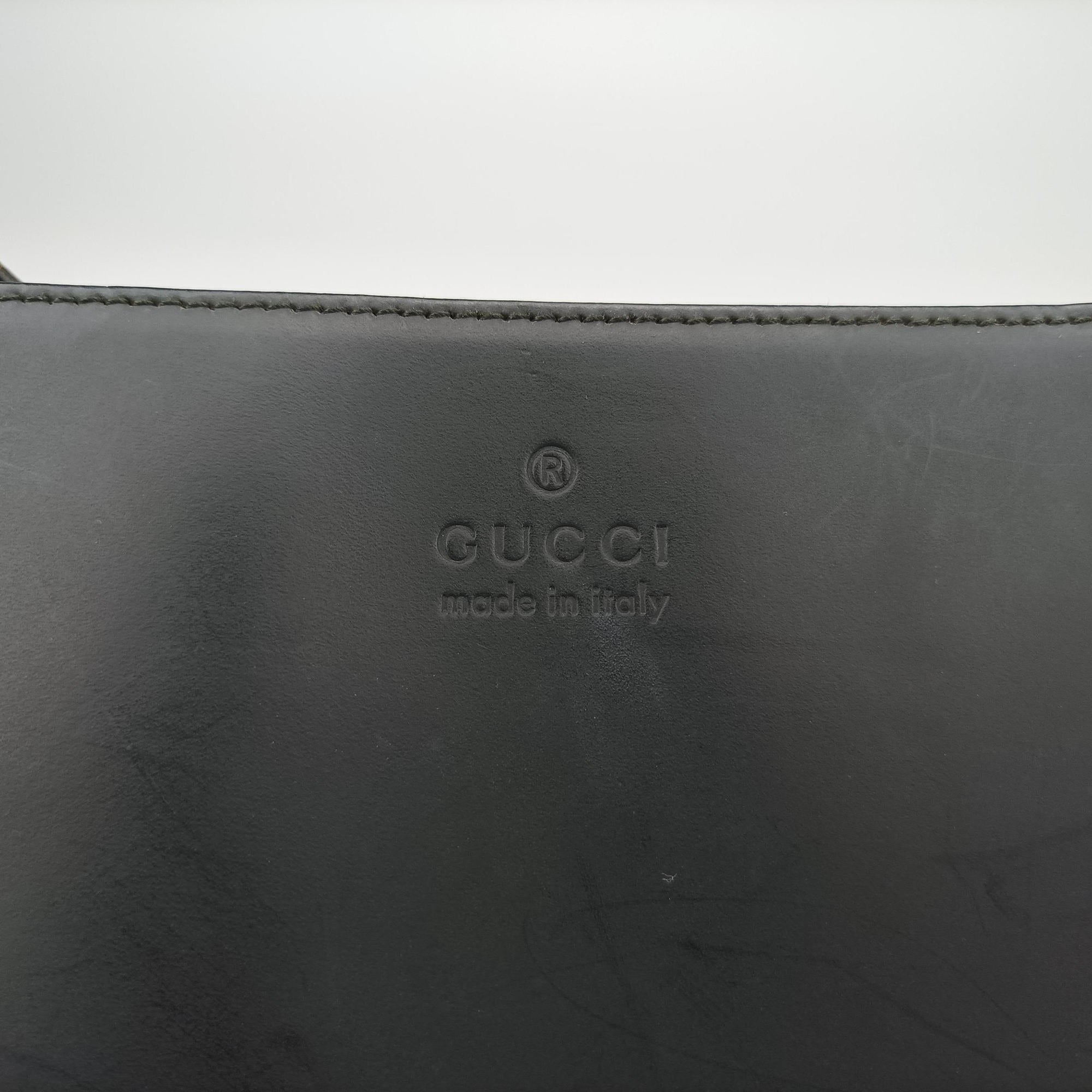 Pre-owned Gucci Minimalist Hobo Black leather  shoulderbag | stylenewstar