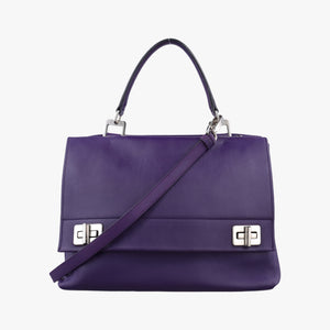 Vintage Prada Double flap chain Purple Leather  shoulderbag | stylenewstar