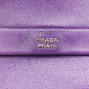 Vintage Prada Double flap chain Purple Leather  shoulderbag | stylenewstar