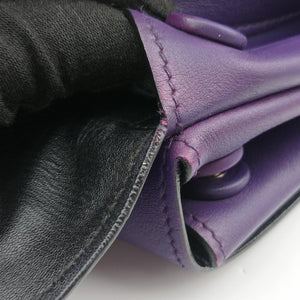 Vintage Prada Double flap chain Purple Leather  shoulderbag | stylenewstar