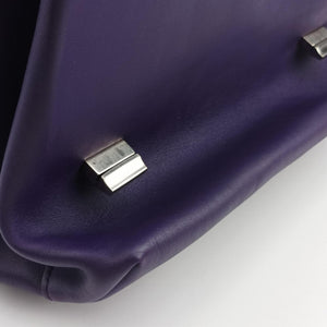 Vintage Prada Double flap chain Purple Leather  shoulderbag | stylenewstar