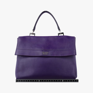 Vintage Prada Double flap chain Purple Leather  shoulderbag | stylenewstar