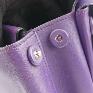 Vintage Prada Double flap chain Purple Leather  shoulderbag | stylenewstar
