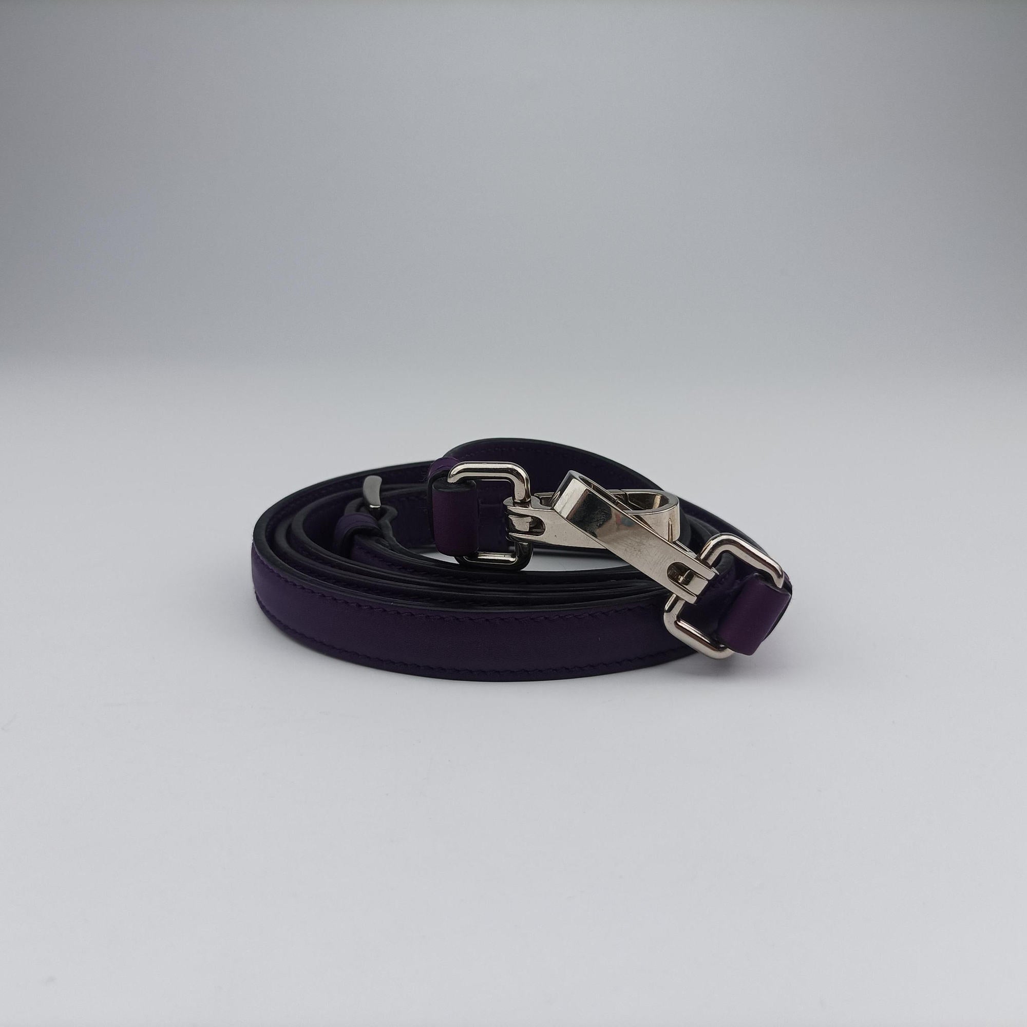 Vintage Prada Double flap chain Purple Leather  shoulderbag | stylenewstar