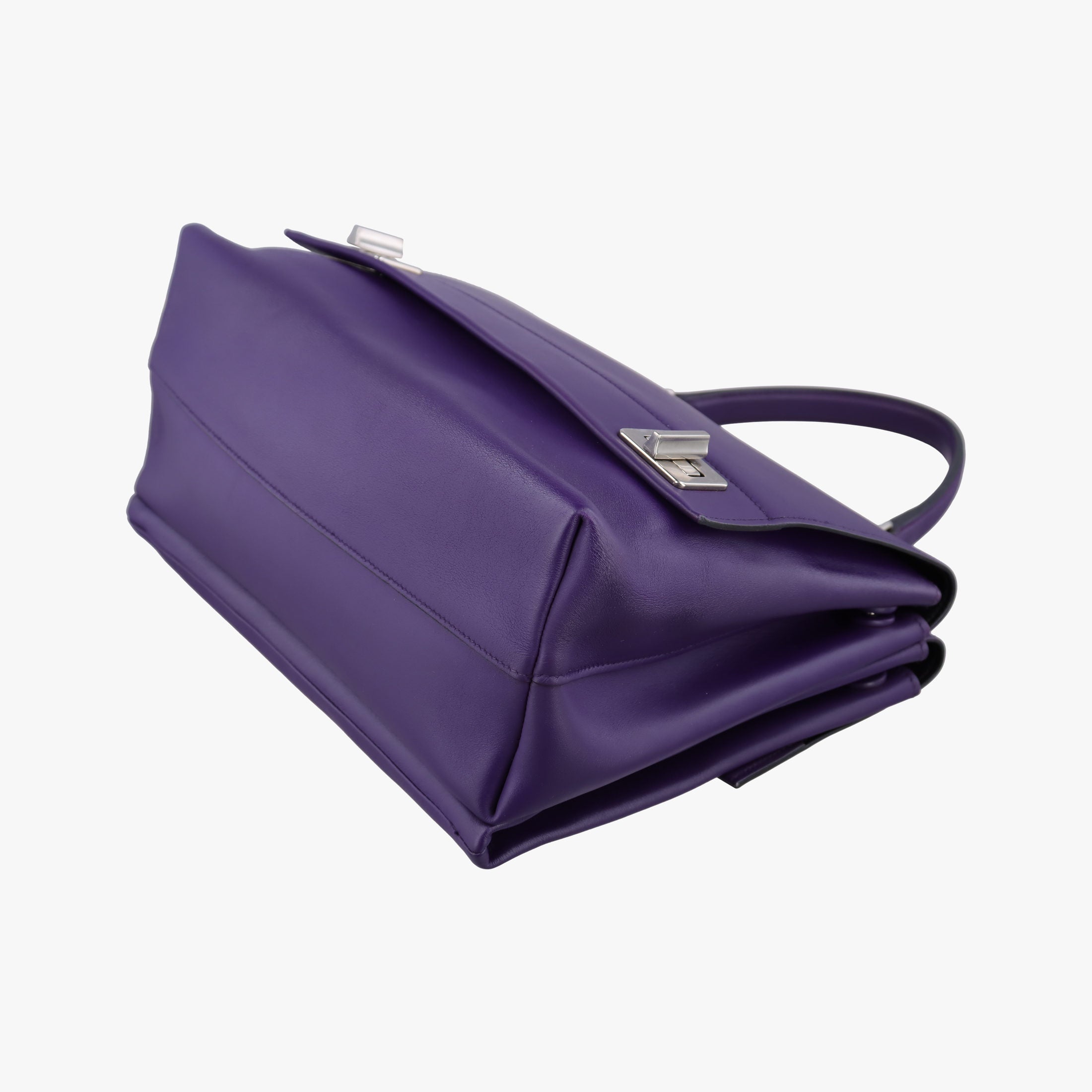 Vintage Prada Double flap chain Purple Leather  shoulderbag | stylenewstar
