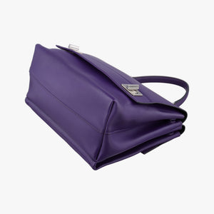 Vintage Prada Double flap chain Purple Leather  shoulderbag | stylenewstar