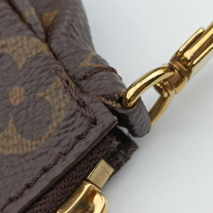 Pre-owned Louis Vuitton MULTI POCHETTE ACCESSOIRES MARRON×ROSE CLAIRE Monogram Canvas M44840 shoulderbag | stylenewstar