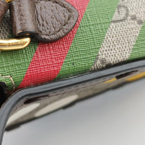 Secondhand Gucci Horsebit 1955 beige×Multicolour PVC coated canvas 625615 shoulderbag | stylenewstar