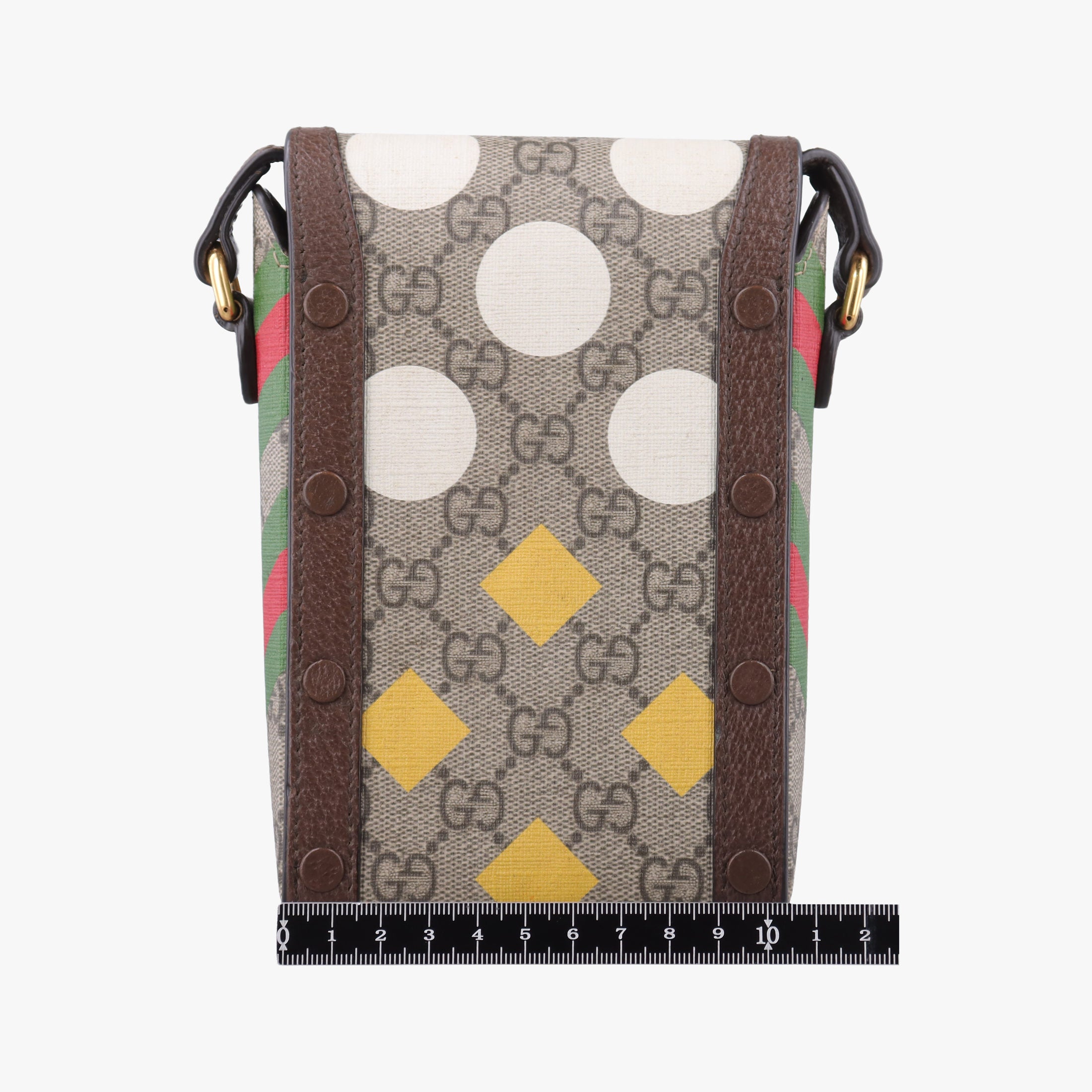 Secondhand Gucci Horsebit 1955 beige×Multicolour PVC coated canvas 625615 shoulderbag | stylenewstar